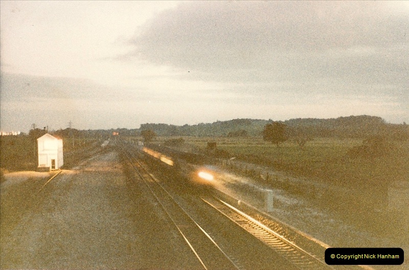 1986-10-29 Train Class 50 headed between Starcross and Exeter, Devon.0339
