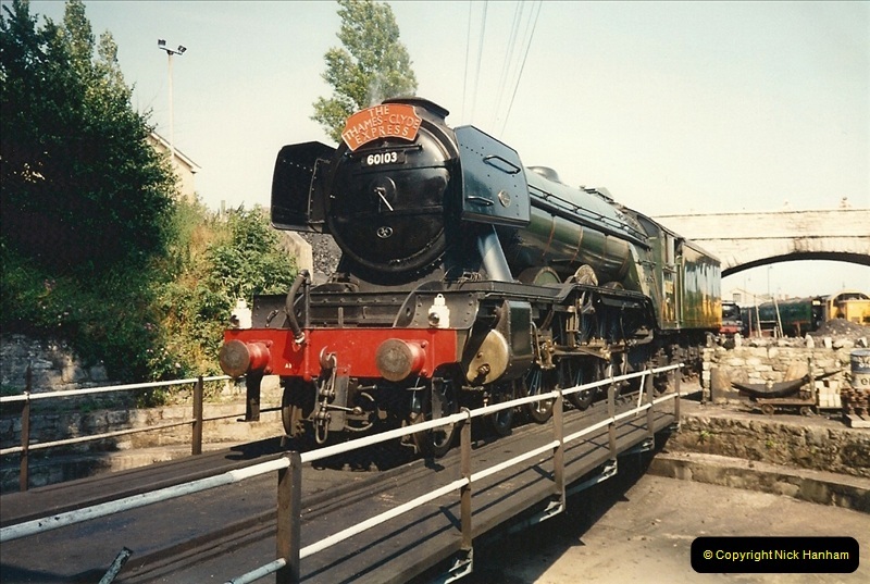1994-07-18 to 22 Your Host spends a week driving Flying Scotsman.  (1)0073
