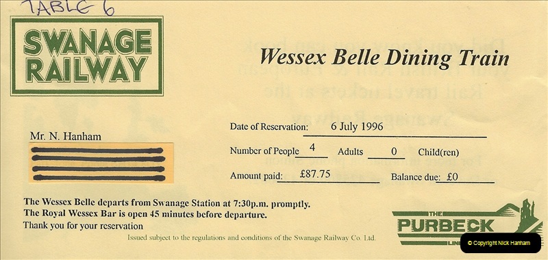 1996-07-06 Your Host and Wife have an evening out on the Wessex Belle @ Swanage. (5)0320