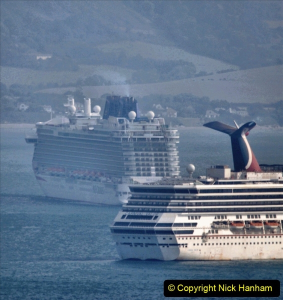 2020-08-10 Cruise ships in Weymouth Bay. (9) Carnival Valor. 142
