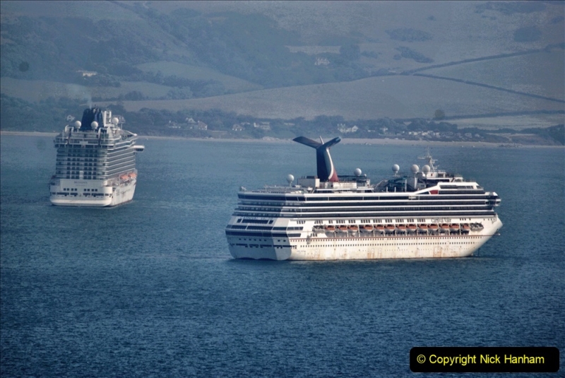 2020-08-10 Cruise ships in Weymouth Bay. (10) Carnival Valor. 143