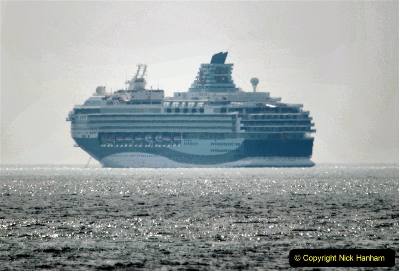 2020-08-10 Cruise ships in Weymouth Bay. (25) Marella Explorer 2. 157