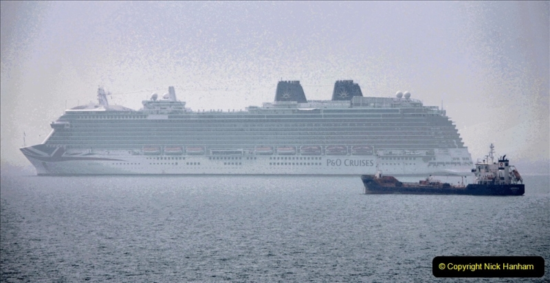 2020-08-10 Cruise ships in Weymouth Bay. (34) P&O Britannia. 166