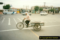 342.Pakistan-and-China-1996-June.-340-Linesiding-outside-Shizuishan.-