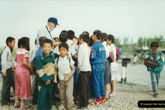 386.Pakistan-and-China-1996-June.-384-Linesiding-outside-Shizuishan.-