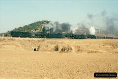 320.1997-November-China.-320-Yebaishou-to-Chifeng-line.-Near-Shinao.-Triple-header-freight.-