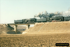 322.1997-November-China.-322-Yebaishou-to-Chifeng-line.-Near-Shinao.-Triple-header-freight.-