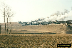325.1997-November-China.-325-Yebaishou-to-Chifeng-line.-Near-Shinao.-Triple-header-freight.-