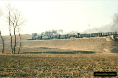 326.1997-November-China.-326-Yebaishou-to-Chifeng-line.-Near-Shinao.-Triple-header-freight.-