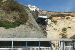 2016-05-05 Recent cliff fall in Bournemouth causing damage to the Victorian Cliff Lift. (3)088