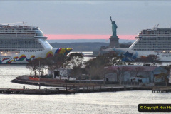 388.2019-11-10-New-York.-388-Norwegin-Encore-Norwegin-Escape-pass-in-NY-Harbour-with-a-tug-Fire-boat-water-display-escort.-