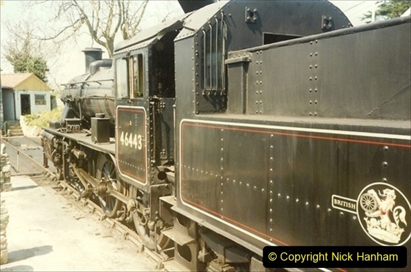 1989-04-28-Ivatt-46443-arrive-at-Swanage-for-the-Summer-Season.-Our-first-tender-engine.-2-085