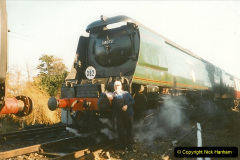 2561998-11-29-Bill-Alborough-TEFS-Tours-hire-the-SR-steam-hauled-dining-train-during-the-SR-Diesel-Gala.-Your-Host-driving-34072.-1-256