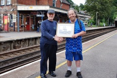 Pictures.-48-Malcolm-and-your-Host-at-Parkstone-Station-with-the-picture-on-09-July-2021.-048