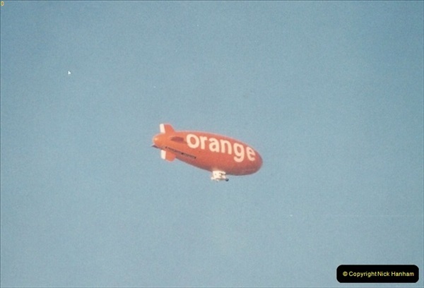 1994 October. The Orange Blimp over Poole, Dorset.159