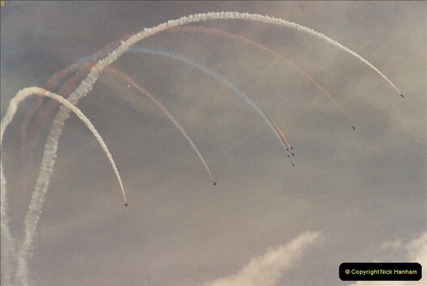 2003-08-15. The Red Arrows over Poole, Dorset.  (2)249