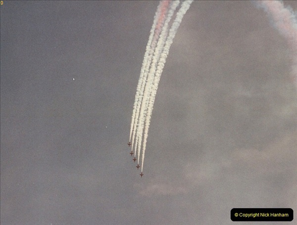 2003-08-15. The Red Arrows over Poole, Dorset.  (3)250