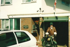 2004-06-29 Your Host riding his BSA Bantam 125cc Motor Cycle. Parkstone, poole, Dorset.  (3)540540