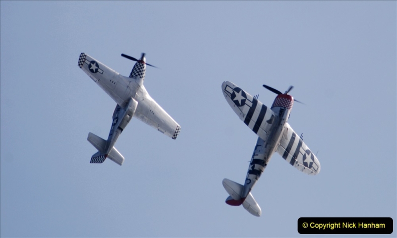 2019-08-30 Bournemouth Air Festival 2019. (171) Warbird Fighters. Spitfire - Mustang - Republic P-47D Thunderbolt - Hispano Buchon. 171