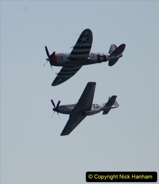 2019-08-30 Bournemouth Air Festival 2019. (175) Warbird Fighters. Spitfire - Mustang - Republic P-47D Thunderbolt - Hispano Buchon. 175