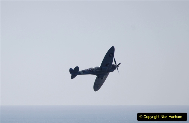 2019-08-30 Bournemouth Air Festival 2019. (189) Warbird Fighters. Spitfire - Mustang - Republic P-47D Thunderbolt - Hispano Buchon. 189