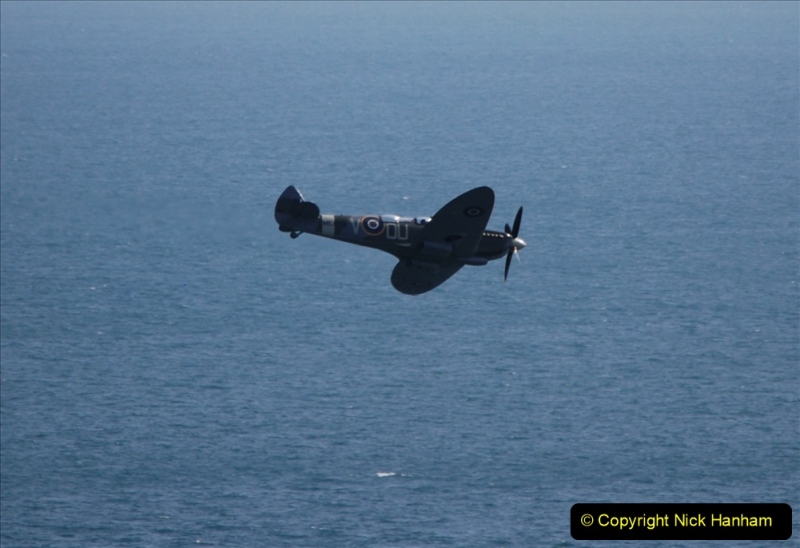 2019-08-30 Bournemouth Air Festival 2019. (192) Warbird Fighters. Spitfire - Mustang - Republic P-47D Thunderbolt - Hispano Buchon. 192