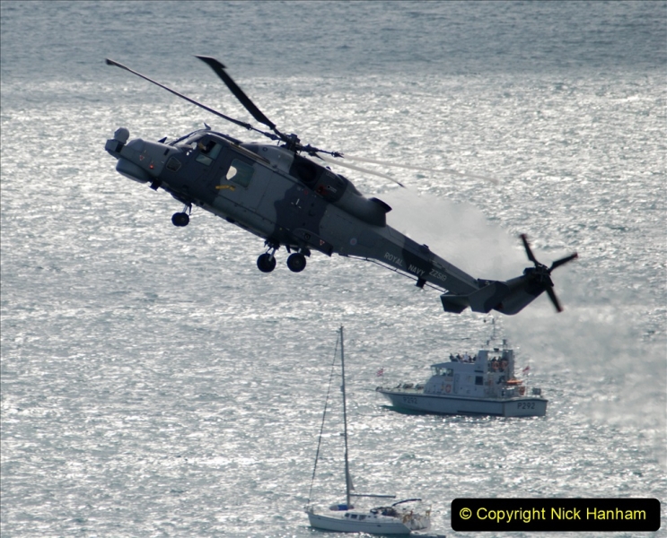 2019-08-30 Bournemouth Air Festival 2019. (74) Royal Navy Wildcat HMA2 Helicopter. 074