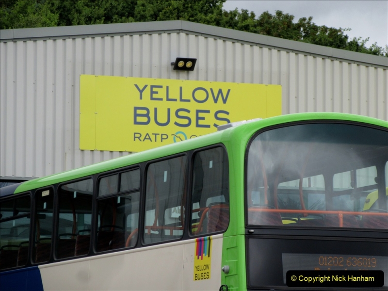 2019-07-21 Yellow Buses depot on Canford Heath, Poole, Dorset. (2) 104