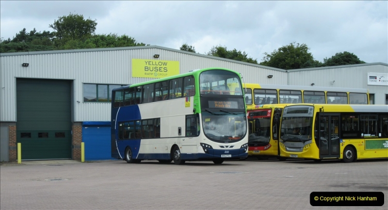 2019-07-21 Yellow Buses depot on Canford Heath, Poole, Dorset. (3) 105