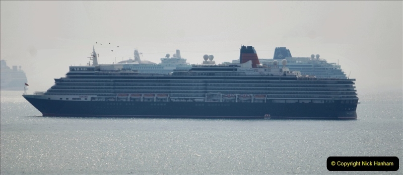 2020-08-10 Cruise ships in Weymouth Bay. (30) Queen Elizabeth 3. 162