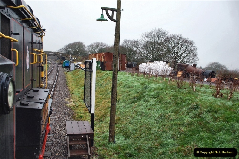 2022-01-11 Corfe Castle station track renewal. DAY 2 Spoil dump and track work. (12) 012