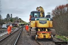 2021-12-20 Track Gang rail key replacement at Corfe Castle. (26) 026