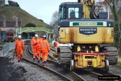 2021-12-20 Track Gang rail key replacement at Corfe Castle. (54) 054