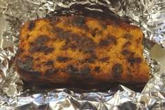 2021-12-24 Your Host cooks two meals for Christmas. (121) Fruit cake with much brandy added! 121