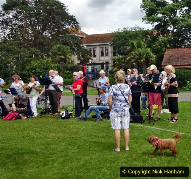 2021-07-29 Your Host with the U3A Ukulele Group at Poole Park supporting events in Poole, Dorset. (12) 016