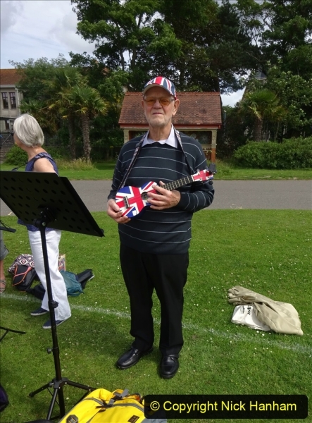 2021-07-29 Your Host with the U3A Ukulele Group at Poole Park supporting events in Poole, Dorset. (5) 009