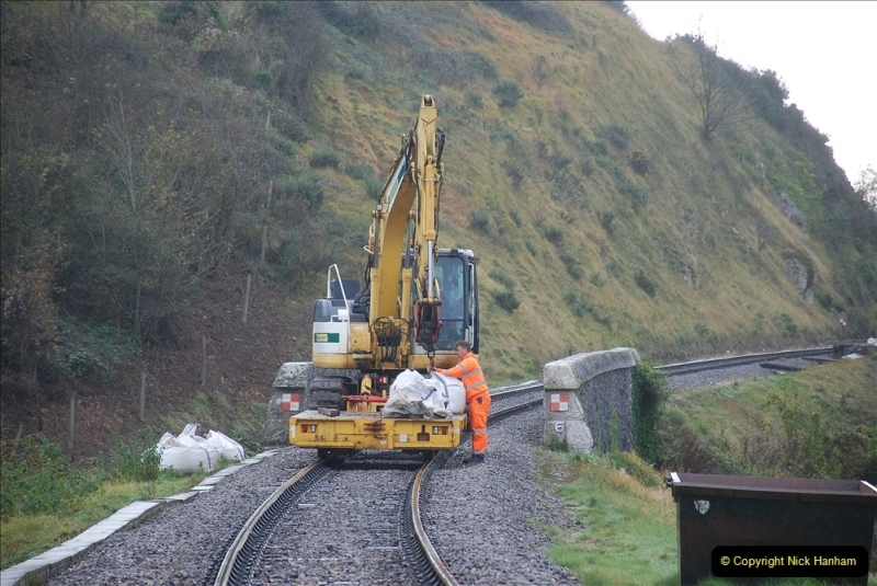 2021-11-10 Track Gang work at Corfe Castle (plus Swanage & Norden). (57) 057