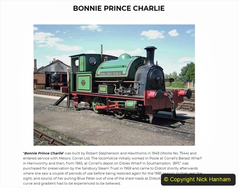 1950s Poole Quay shunting locomotives. (1) Bonnie Prince Charlie. 009