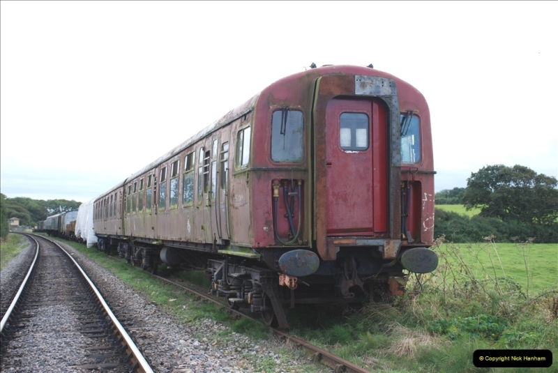 2021-09-17 SR Track Inspection Walk Norden to Swanage five & a half miles. (105) Stock at Harmans Cross.105