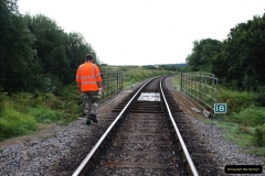 2021-09-17 SR Track Inspection Walk Norden to Swanage five & a half miles. (67) Bridge inspection. 067