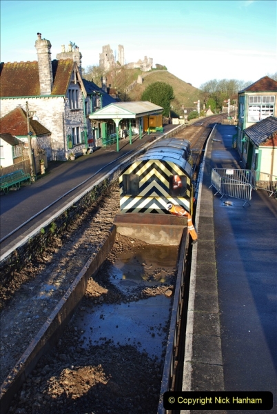 2022-01-12 Corfe Castle station track renewal DAY 3. (17) 017