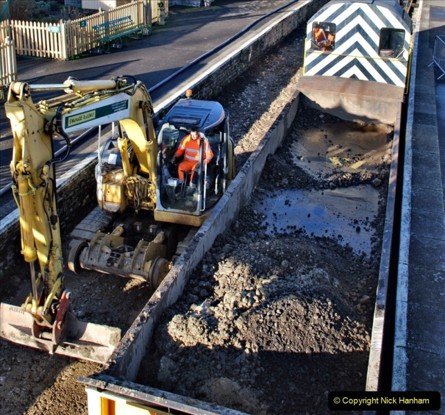 2022-01-12 Corfe Castle station track renewal DAY 3. (68) 068