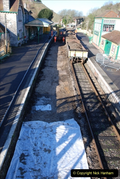 2022-01-12 Corfe Castle station track renewal DAY 3. (94) 094