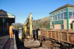 2022-01-12 Corfe Castle station track renewal DAY 3. (87) 087