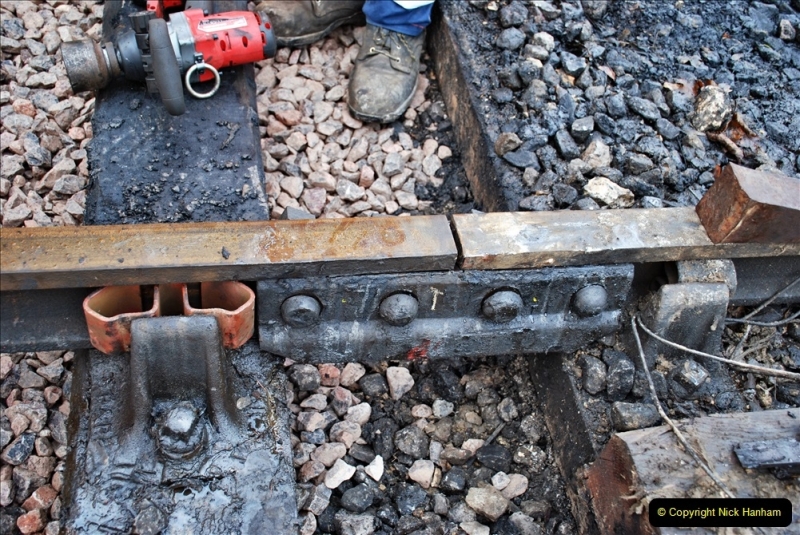 2022-01-19 Corfe Castle station track renewal DAY 8. (43) 043