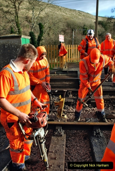2022-01-19 Corfe Castle station track renewal DAY 8. (63) 063