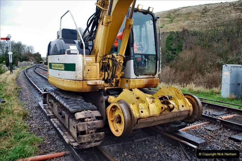 2022-01-10 Corfe Castle station track renewal. (131) 131