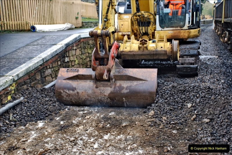 2022-01-10 Corfe Castle station track renewal. (156) 156
