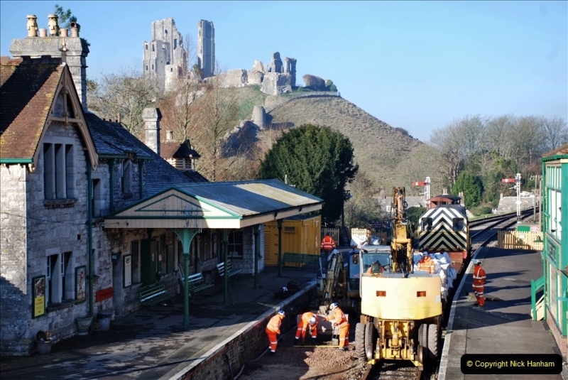 2022-01-13 Corfe Castle station track renewal DAY 4. (90) 090