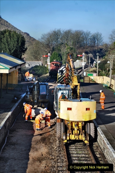 2022-01-13 Corfe Castle station track renewal DAY 4. (92) 092